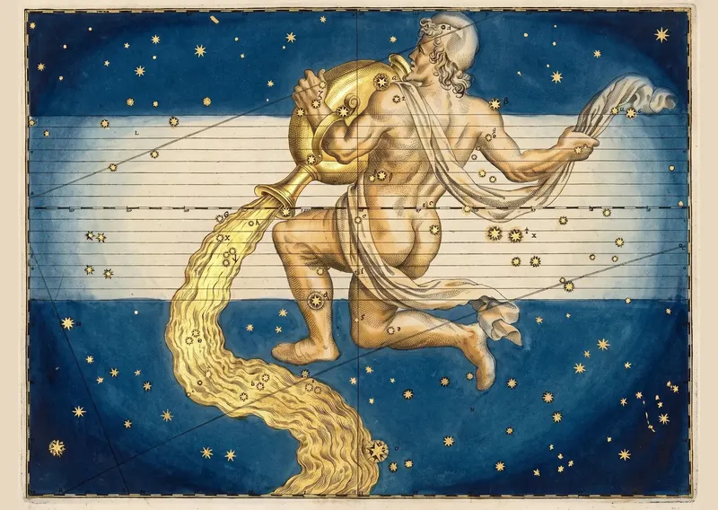 Aquarius, the Water-Bearer — Illuminated II, Johann Bayer