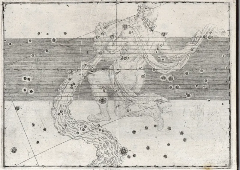 Aquarius, the Water-Bearer — Restored, Johann Bayer