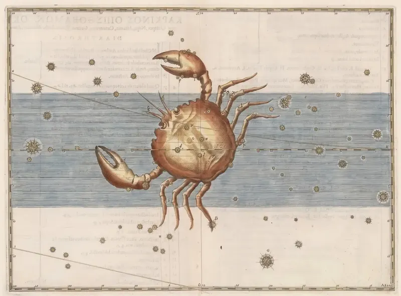 Cancer, the Crab — Illuminated, Johann Bayer
