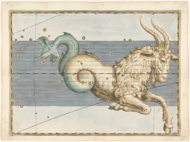 Capricorn, the Sea-Goat — Illuminated, Johann Bayer