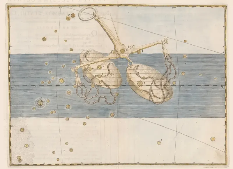 Libra, the Scales — Illuminated, Johann Bayer