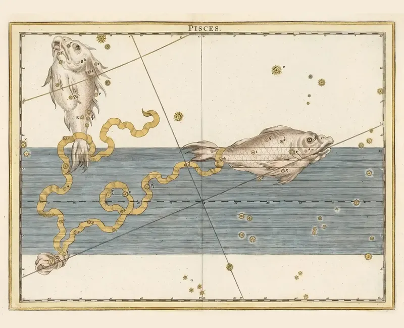 Pisces, the Fishes — Illuminated, Johann Bayer