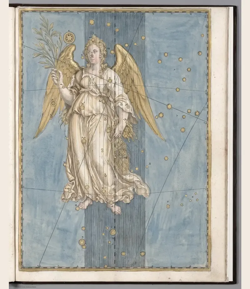 Virgo, the Maiden — Illuminated, Johann Bayer