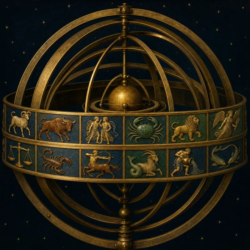 The Armillary, Painted Zodiac