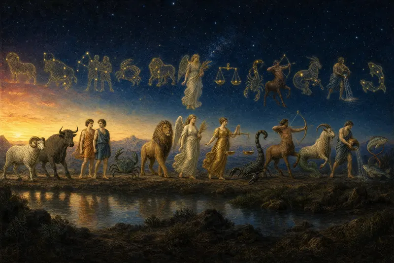 The Procession, Painted Zodiac