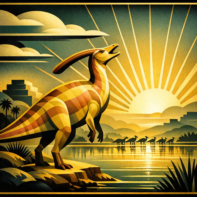 Parasaurolophus walkeri, Art Deco, Thunder Lizards