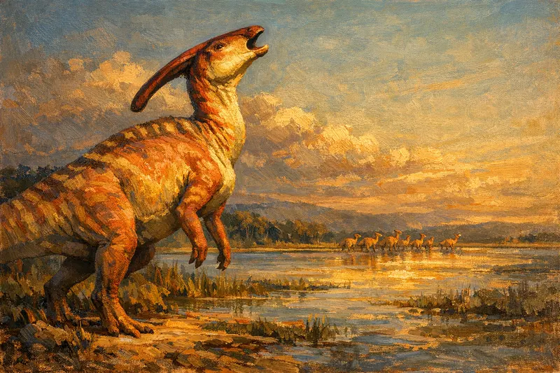 Parasaurolophus walkeri, Museum Paleoart, Thunder Lizards