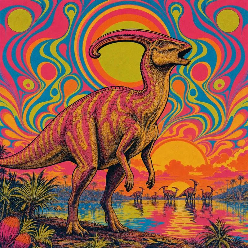 Parasaurolophus walkeri, Neon Pop, Thunder Lizards