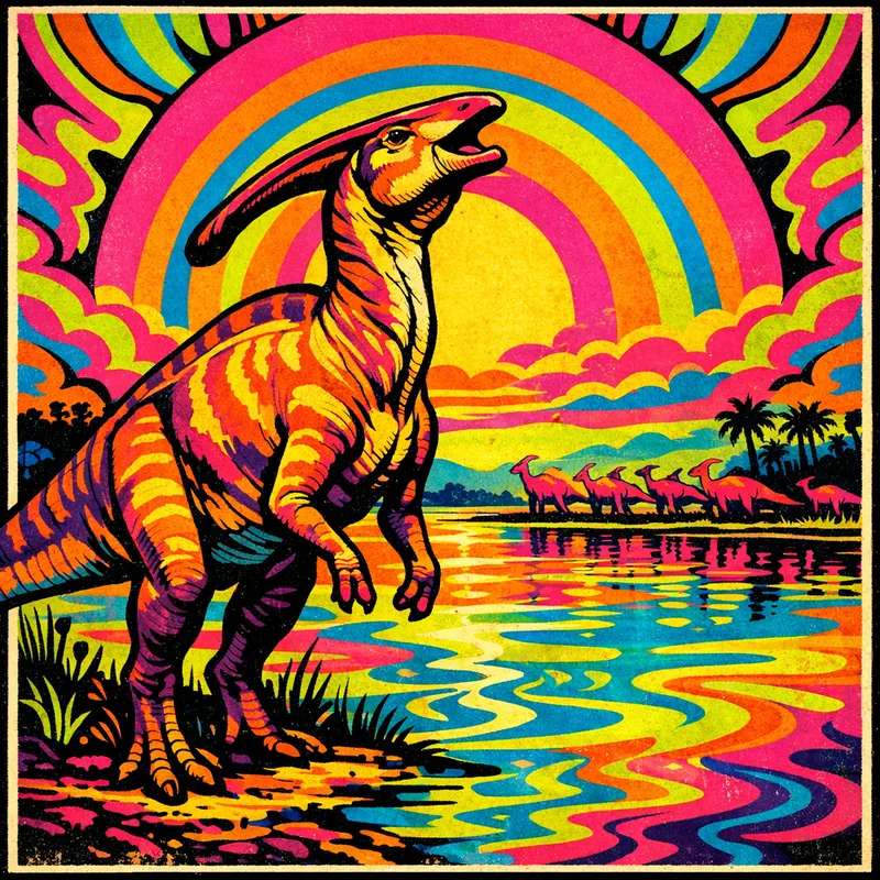 Parasaurolophus walkeri, Neon Pop, Thunder Lizards