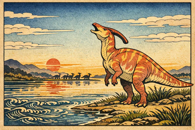 Parasaurolophus walkeri, Ukiyo-e, Thunder Lizards