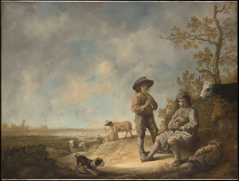 Piping Shepherds, Aelbert Cuyp (1620 to 1691)
