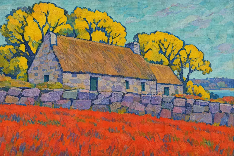 Farm Behind Stone, Painted Agency