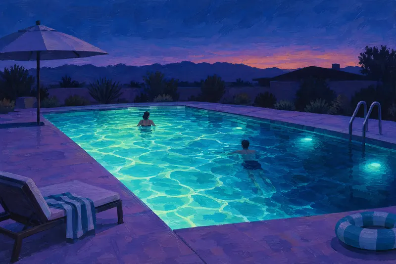Glowing Pool, Painted Agency