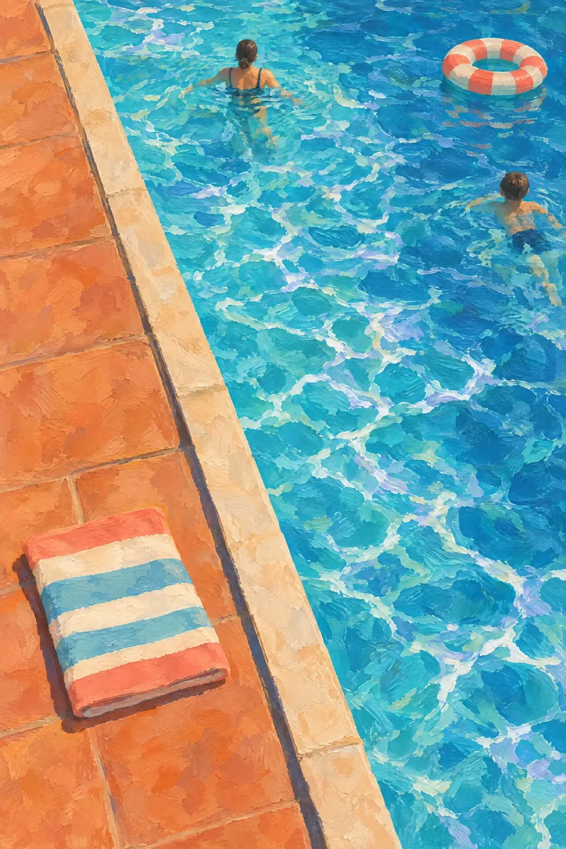 Striped Towel, Painted Agency