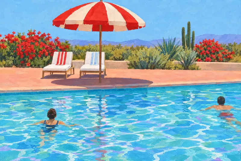 Striped Umbrella, Painted Agency