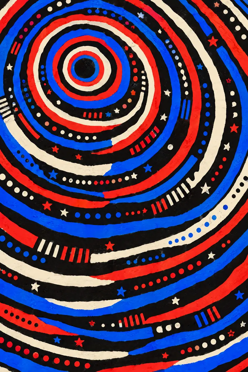 Blue Vibration Rings, Painted Agency