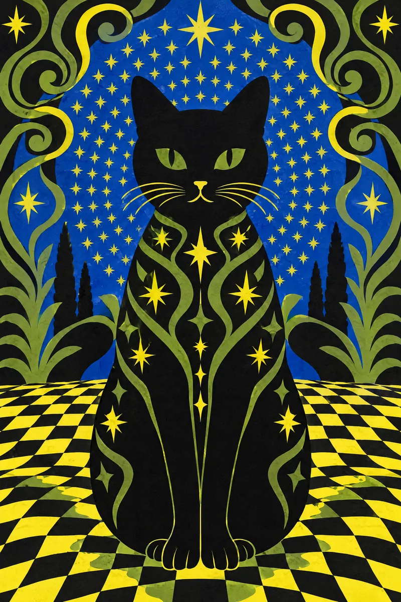 Cat Under Stars, Painted Agency