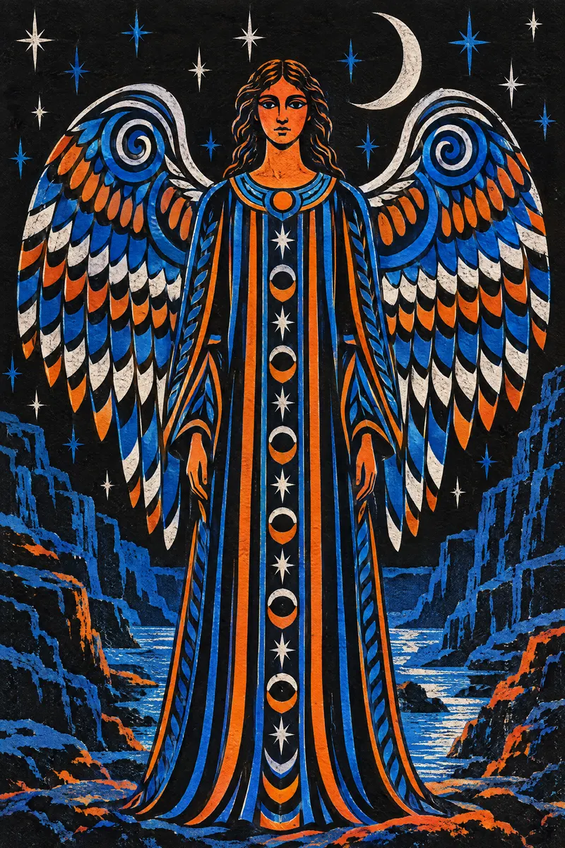 Crescent Wing Figure, Painted Agency