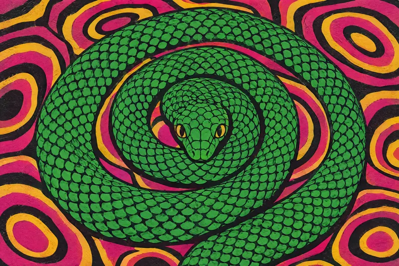 Snake Spiral Coil, Painted Agency