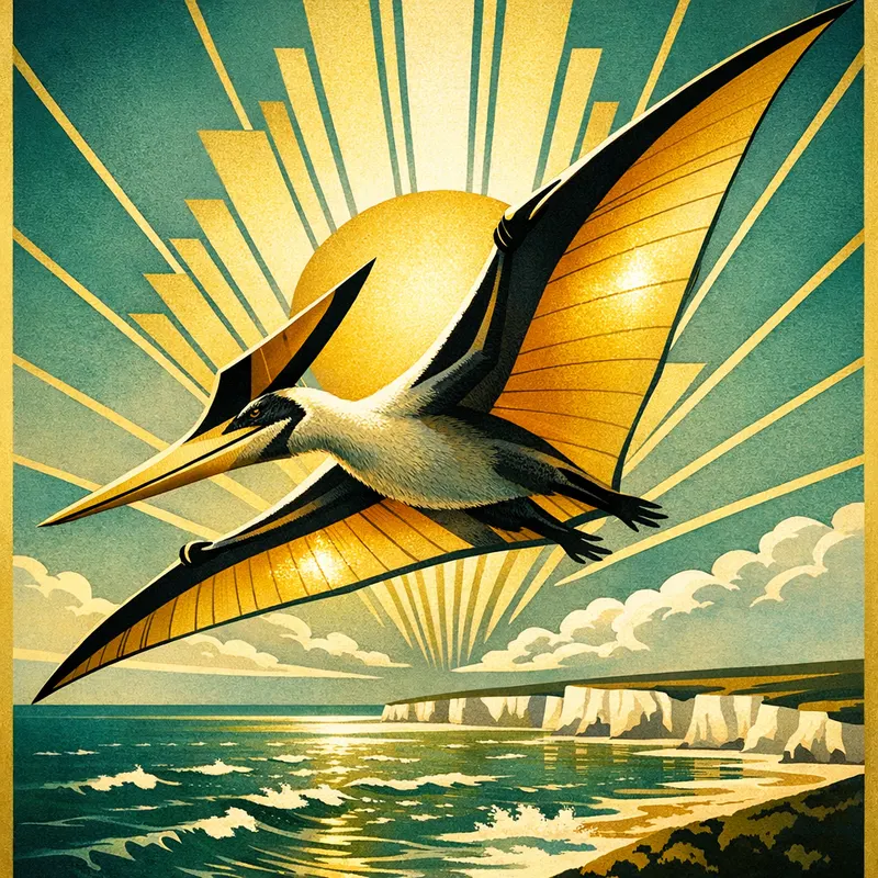 Pteranodon longiceps, Art Deco, Thunder Lizards