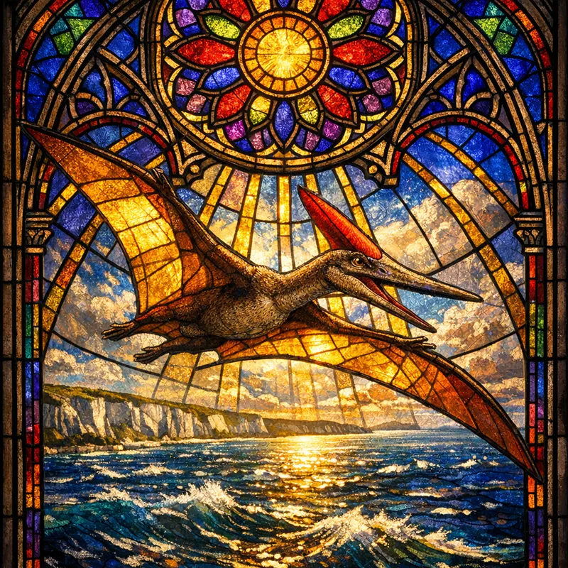Pteranodon longiceps, Stained Glass, Thunder Lizards
