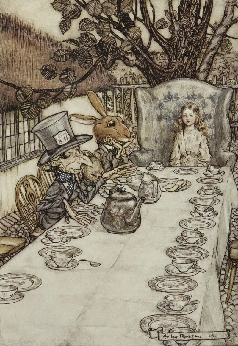 A Mad Tea-Party, Arthur Rackham (1867 to 1939)