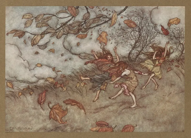 The Fallen Leaf, Arthur Rackham (1867 to 1939)
