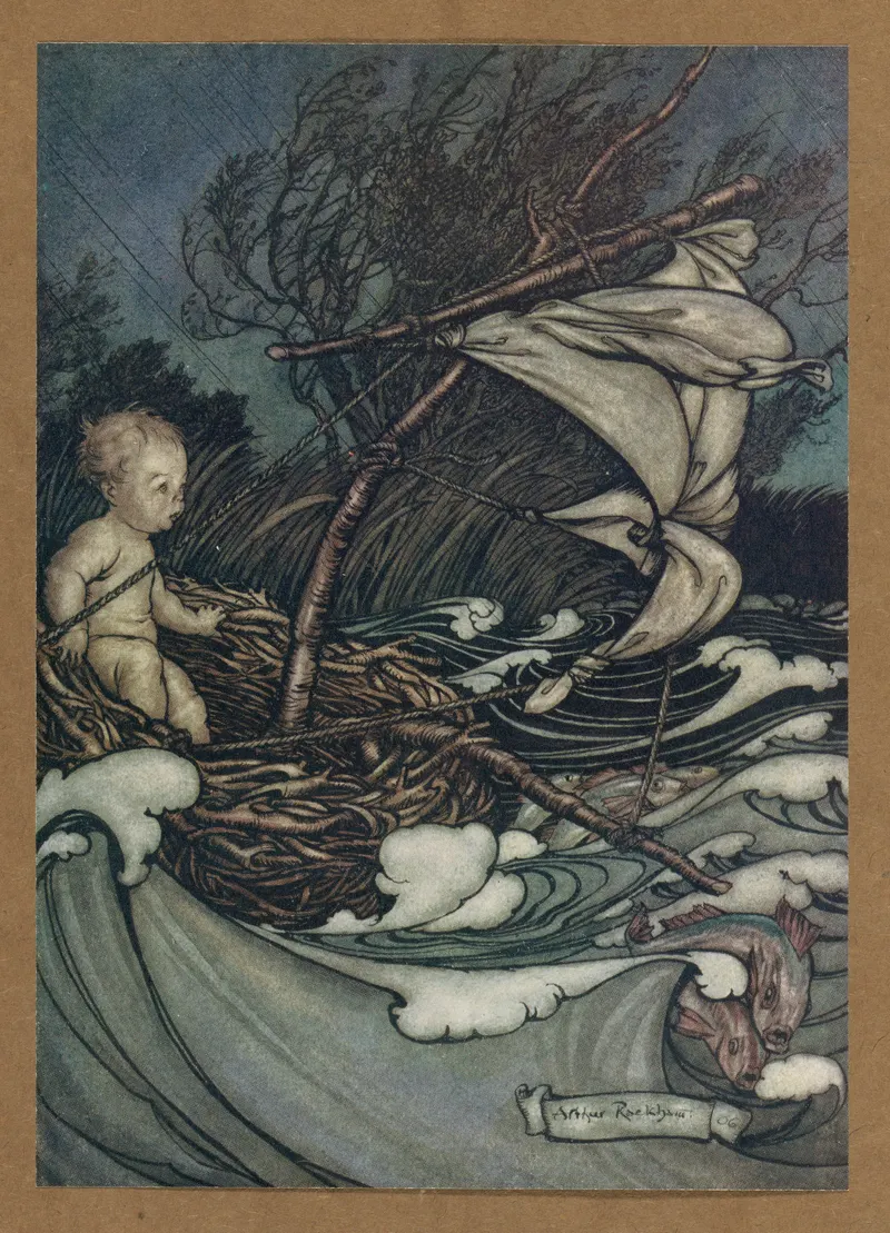 The Serpentine at Night, Arthur Rackham (1867 to 1939)