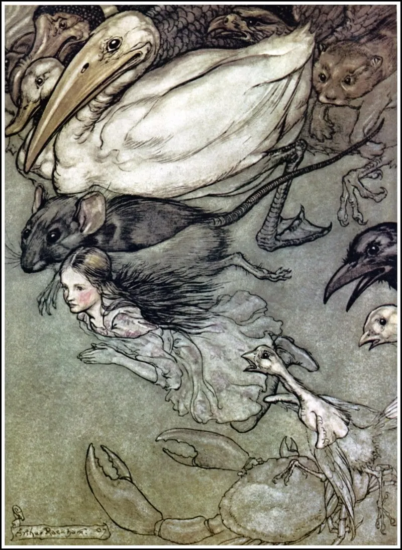 The Pool of Tears, Arthur Rackham (1867 to 1939)