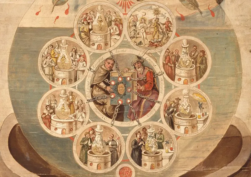 Ripley Scroll — Getty Research Institute, 950053, Unknown English scribe-illuminator; verses traditionally attributed to George Ripley