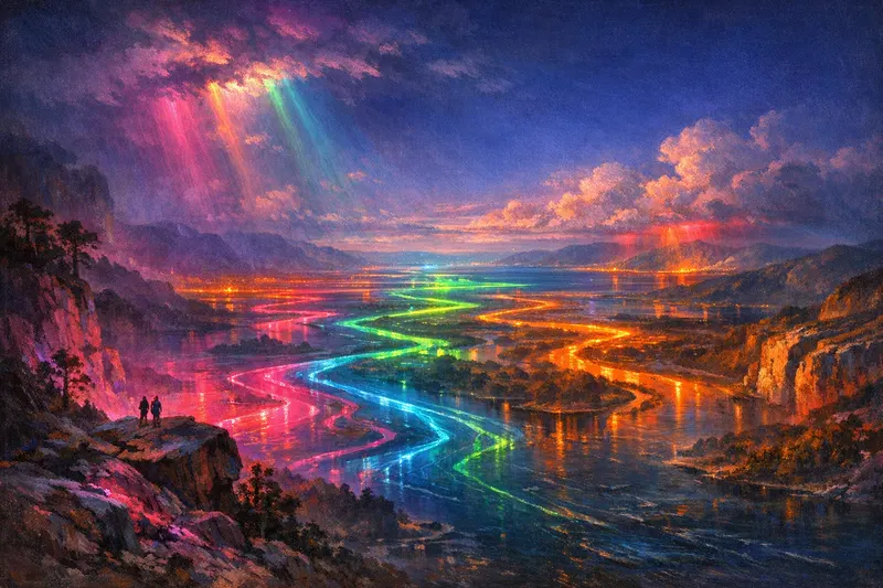 River Delta at Night, Feverglass