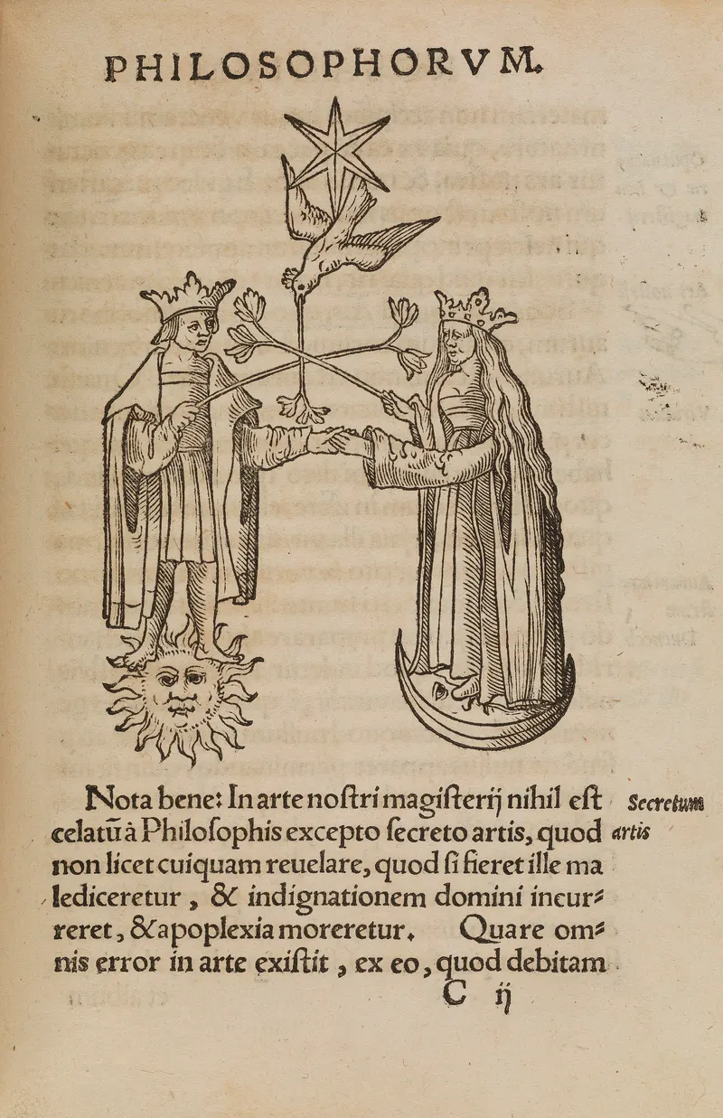 The Meeting of Sol and Luna, Unknown (anonymous woodcut artist)
