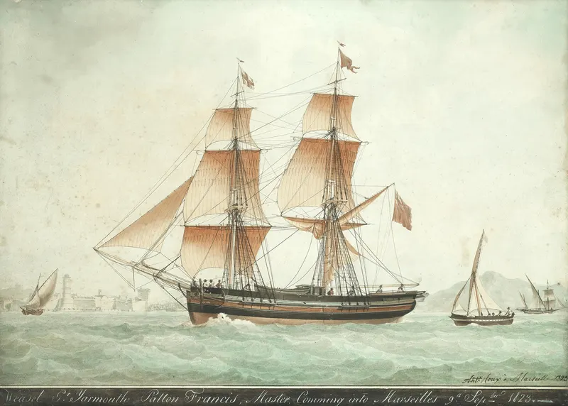 The Weasel Coming into Marseilles, 9 September 1823, Antoine Roux