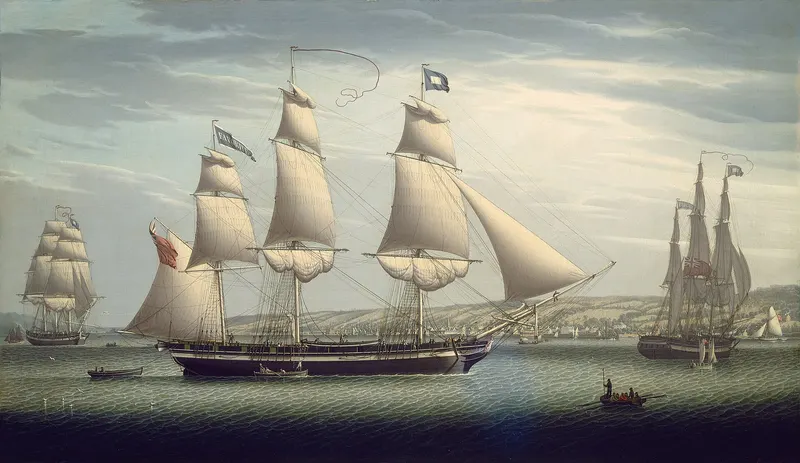 The Ship 'Favorite' Maneuvering Off Greenock, Robert Salmon