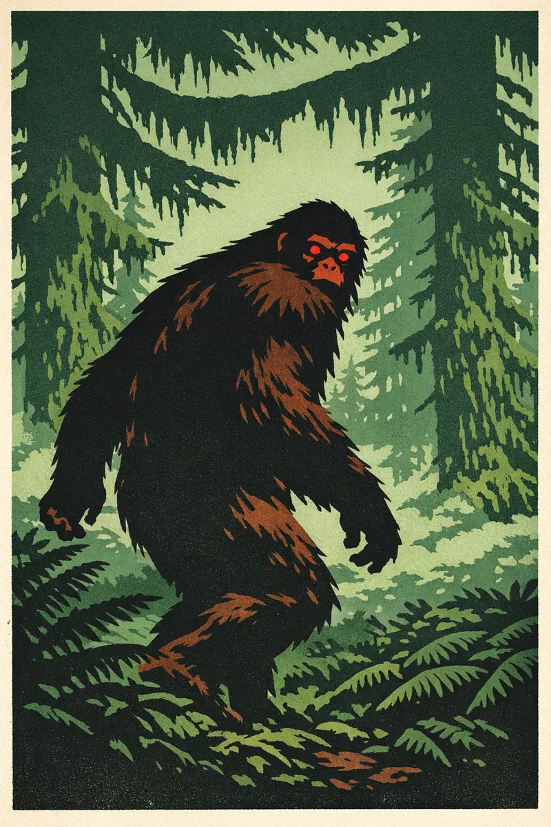 Sasquatch, Limited Screenprint, Nightfables