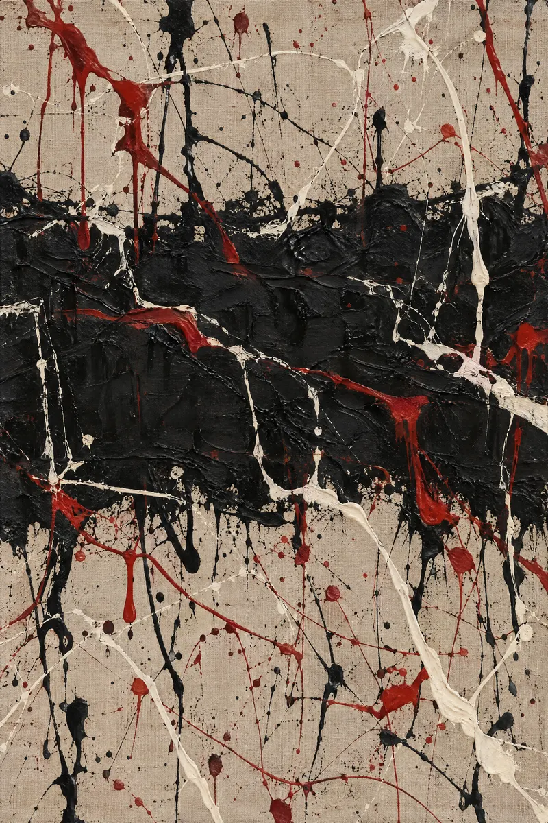Black Band with Red Rain, Painted Agency