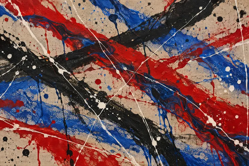 Cobalt Red Cuts, Painted Agency