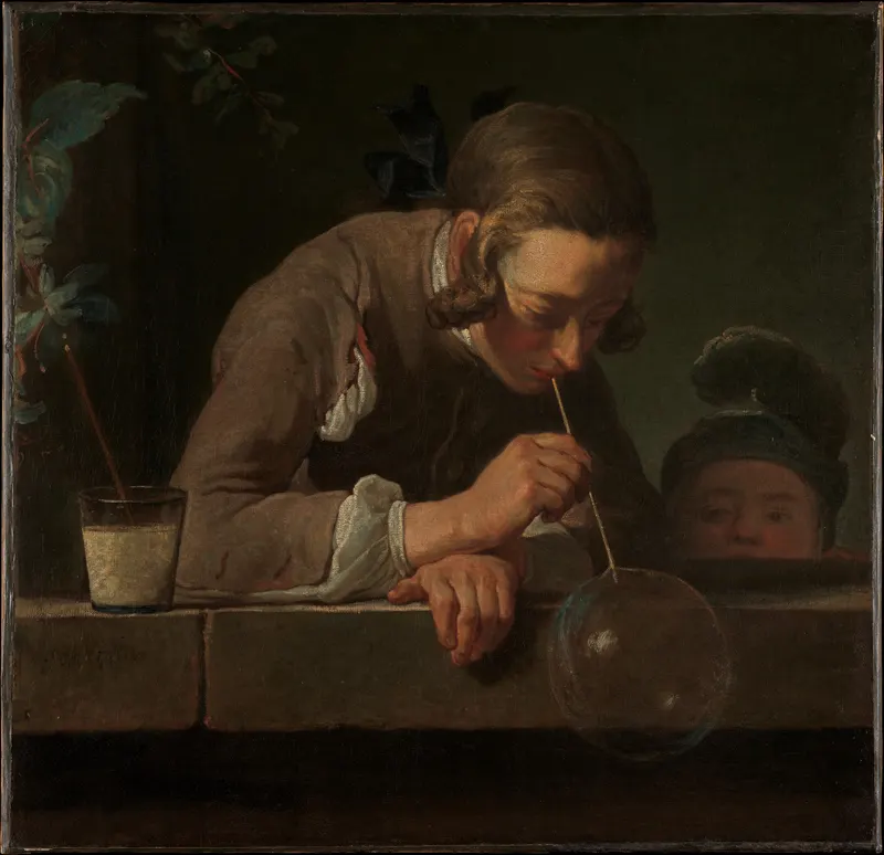 Soap Bubbles, Jean Siméon Chardin (1699 to 1779)