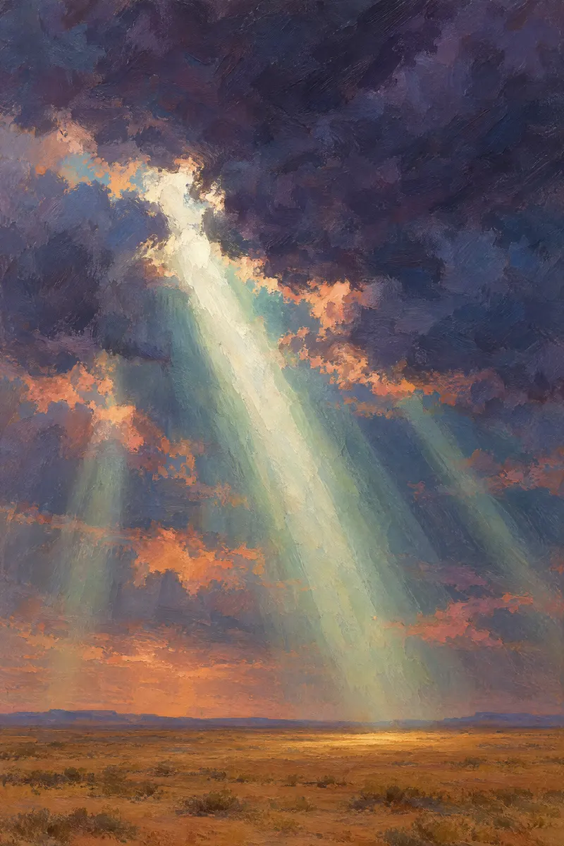 Broken Storm Sunshafts, Painted Agency