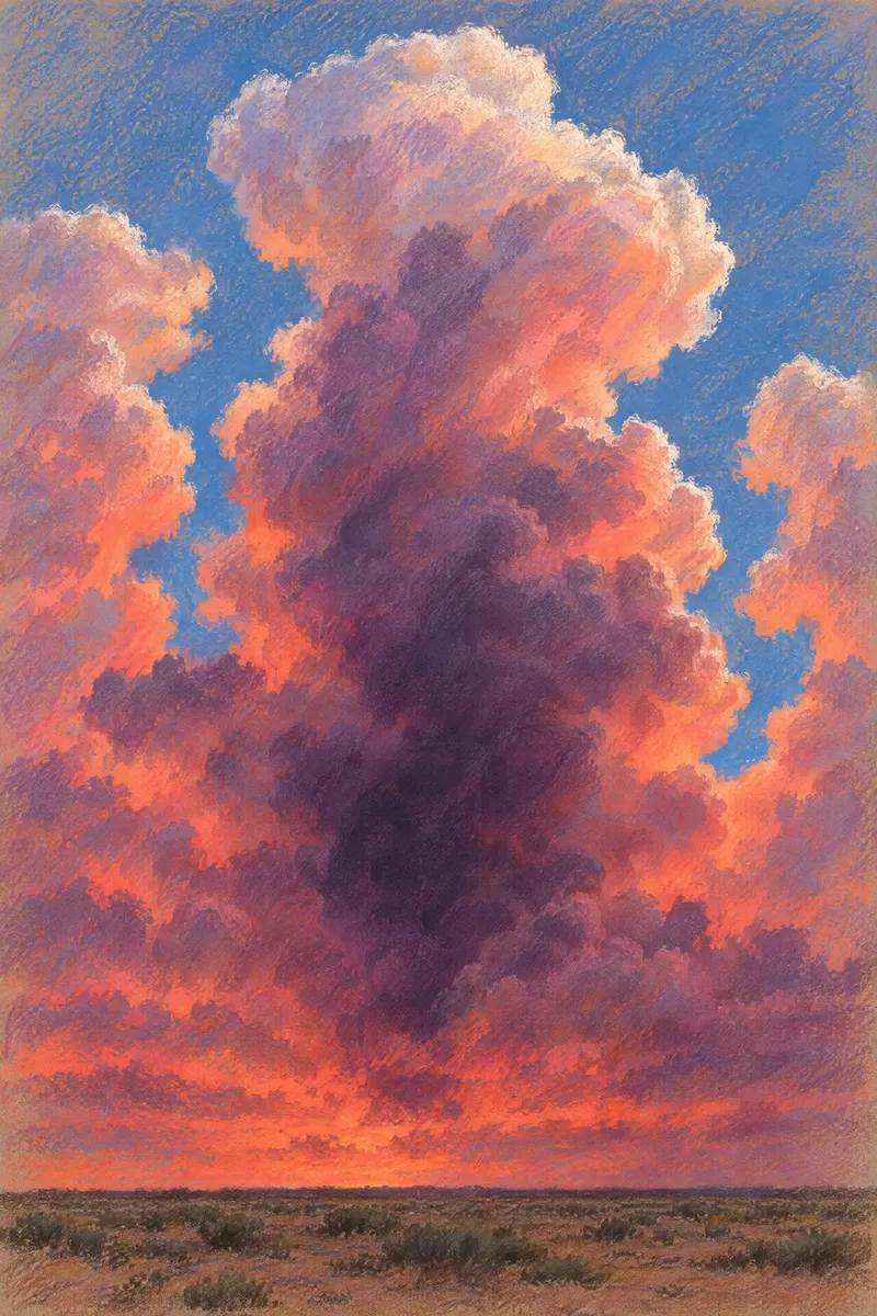 Coral Dusk Thunderhead, Painted Agency