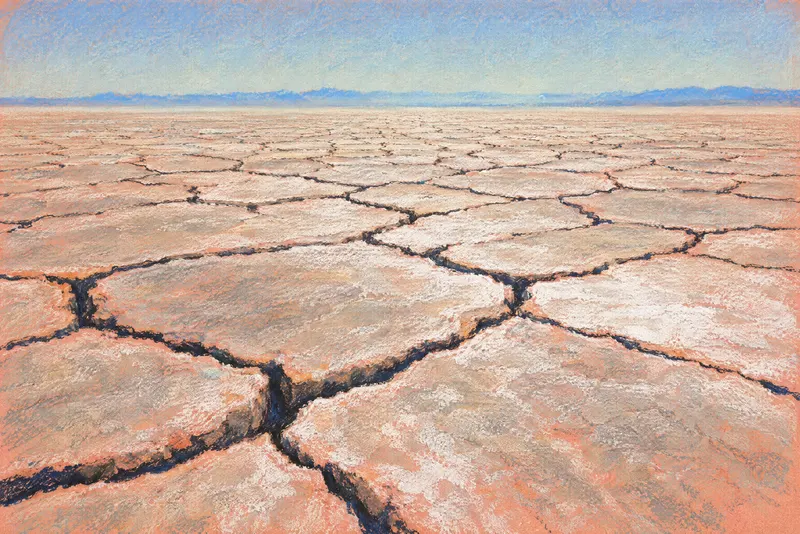 Cracked Dry Lake, Painted Agency