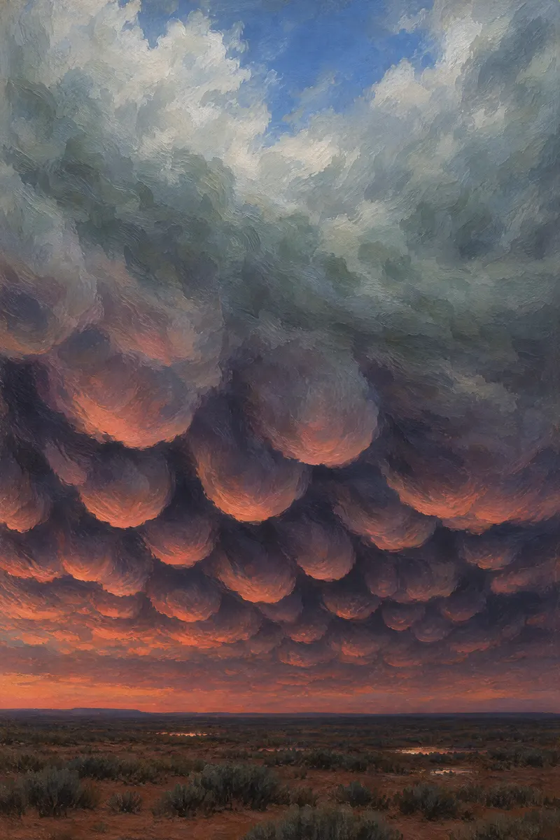 Evening Mammatus Base, Painted Agency