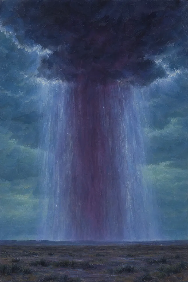 Moonlit Rain Curtain, Painted Agency