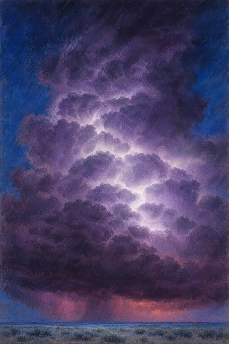 Night Sheet Lightning, Painted Agency