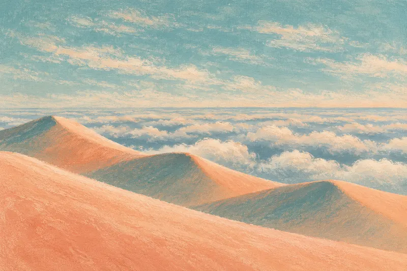 Peach Dunes, Turquoise Shade, Painted Agency