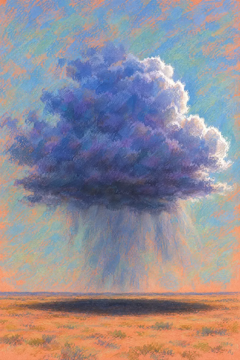 Shadowed Storm Cell, Painted Agency