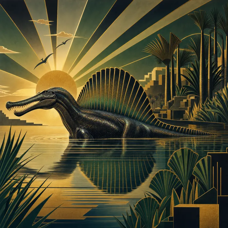 Spinosaurus aegyptiacus, Art Deco, Thunder Lizards
