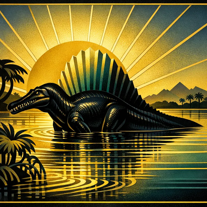 Spinosaurus aegyptiacus, Art Deco, Thunder Lizards
