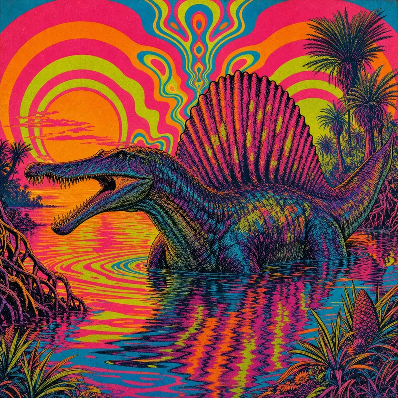Spinosaurus aegyptiacus, Neon Pop, Thunder Lizards