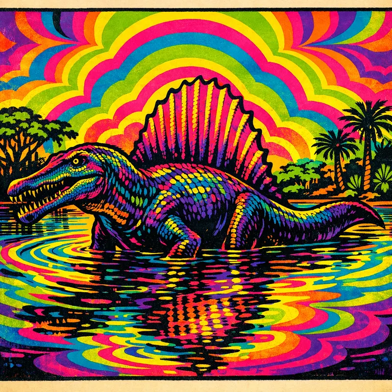 Spinosaurus aegyptiacus, Neon Pop, Thunder Lizards